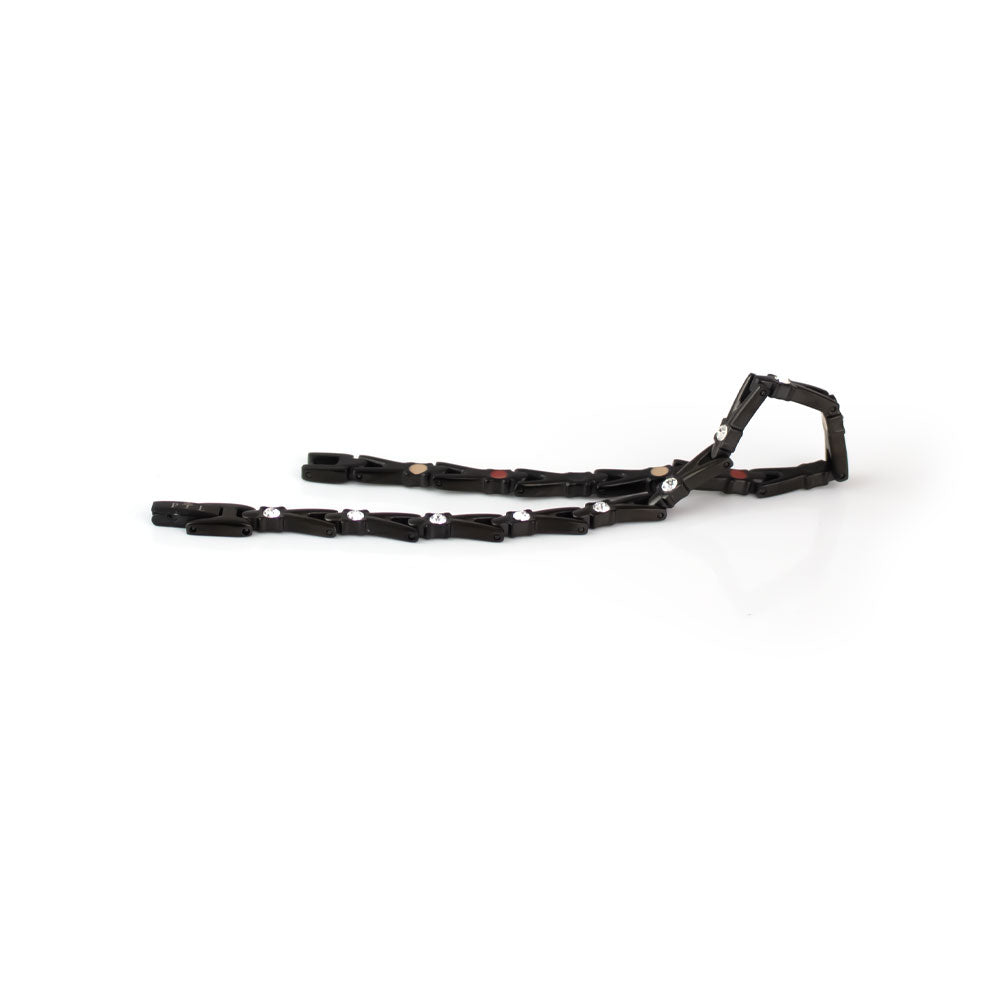 Crystal - Negative Ion Bracelet, Black Titanium with Swarovski Crystals
