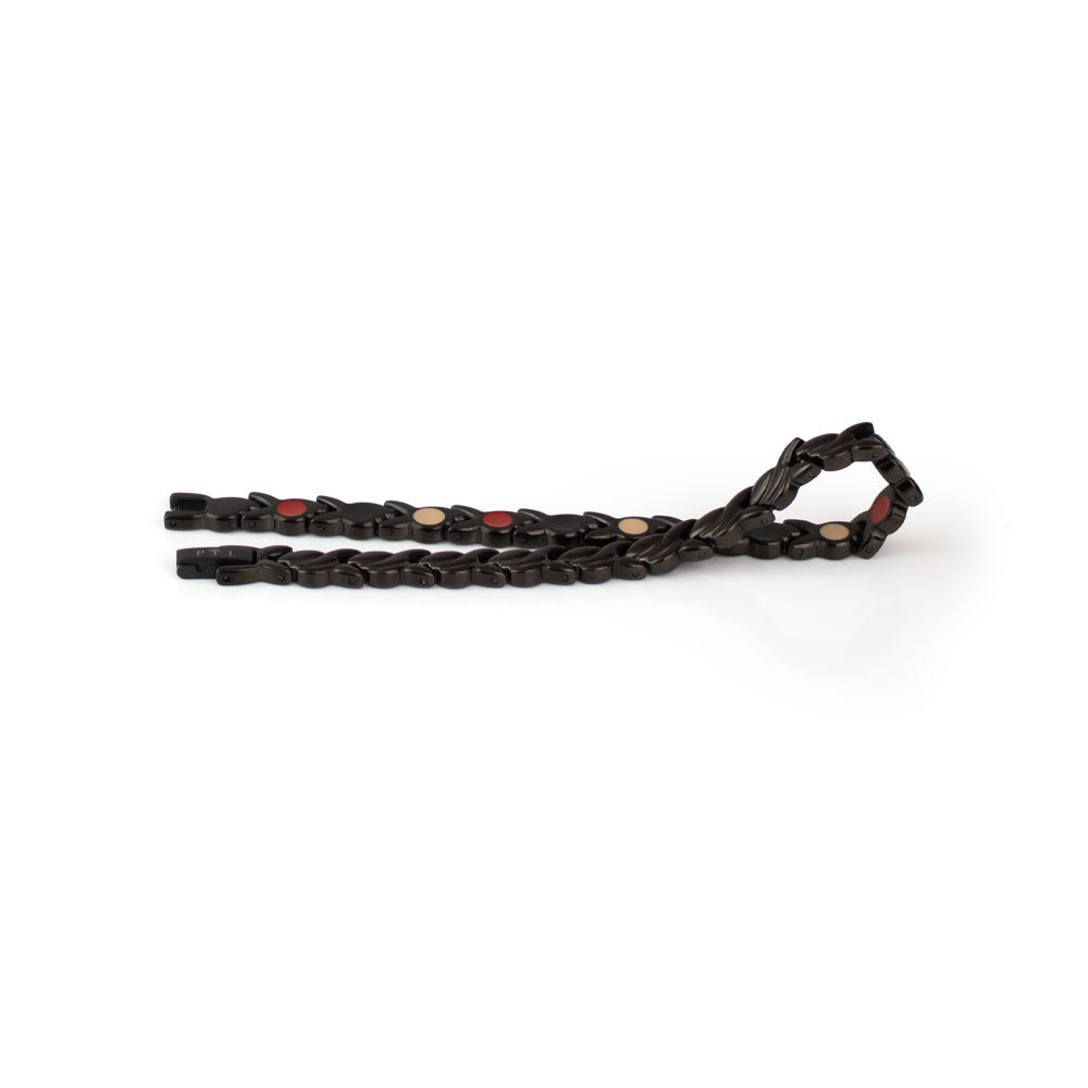 Eclipse - Negative Ion Bracelet, Black Stainless Steel