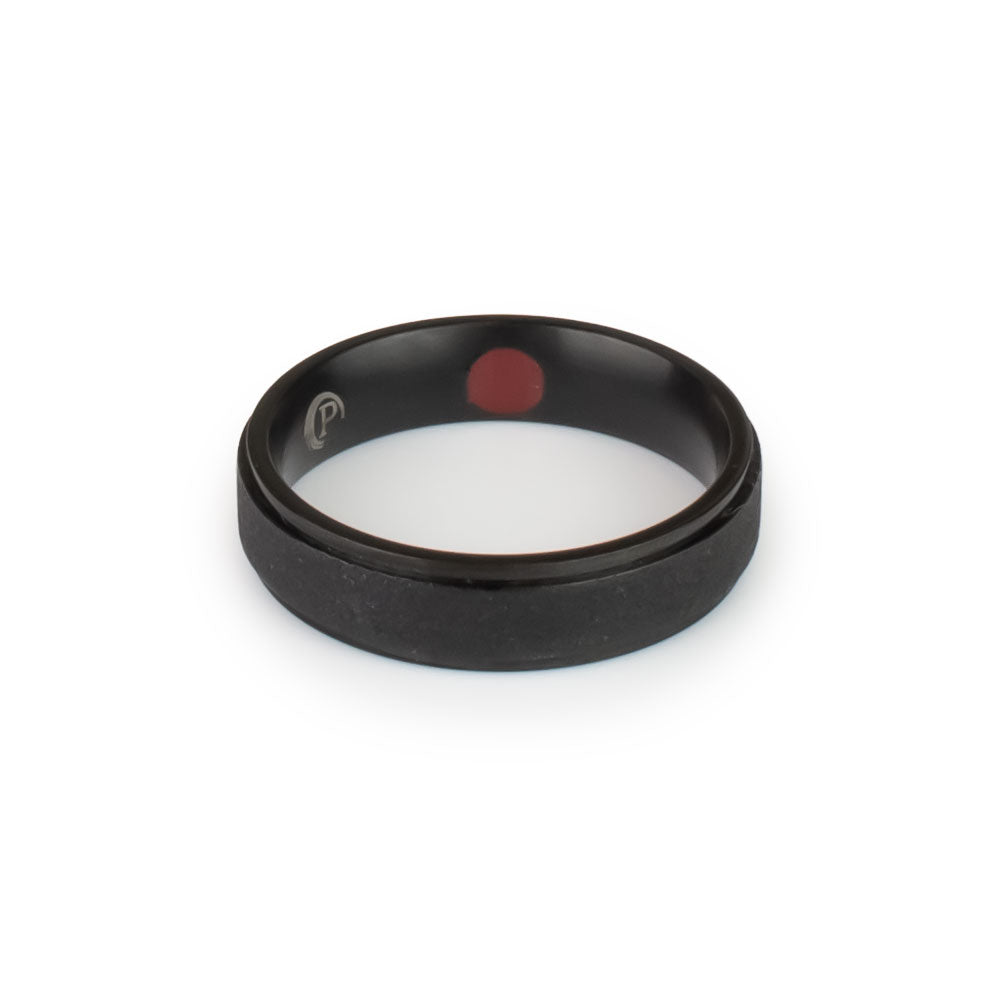 Elegant Matte Black Negative Ion Ring