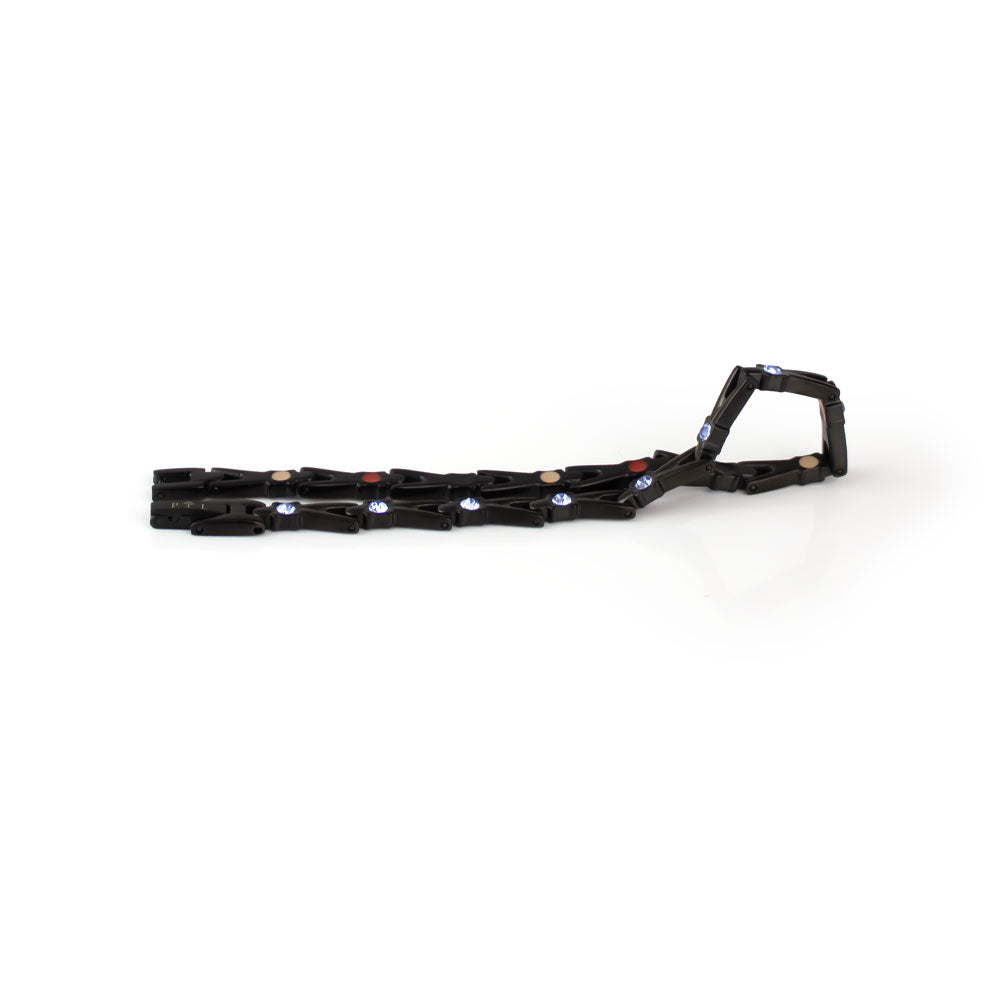 Forever - Negative Ion Bracelet, Black Titanium with Blue Swarovski Crystals