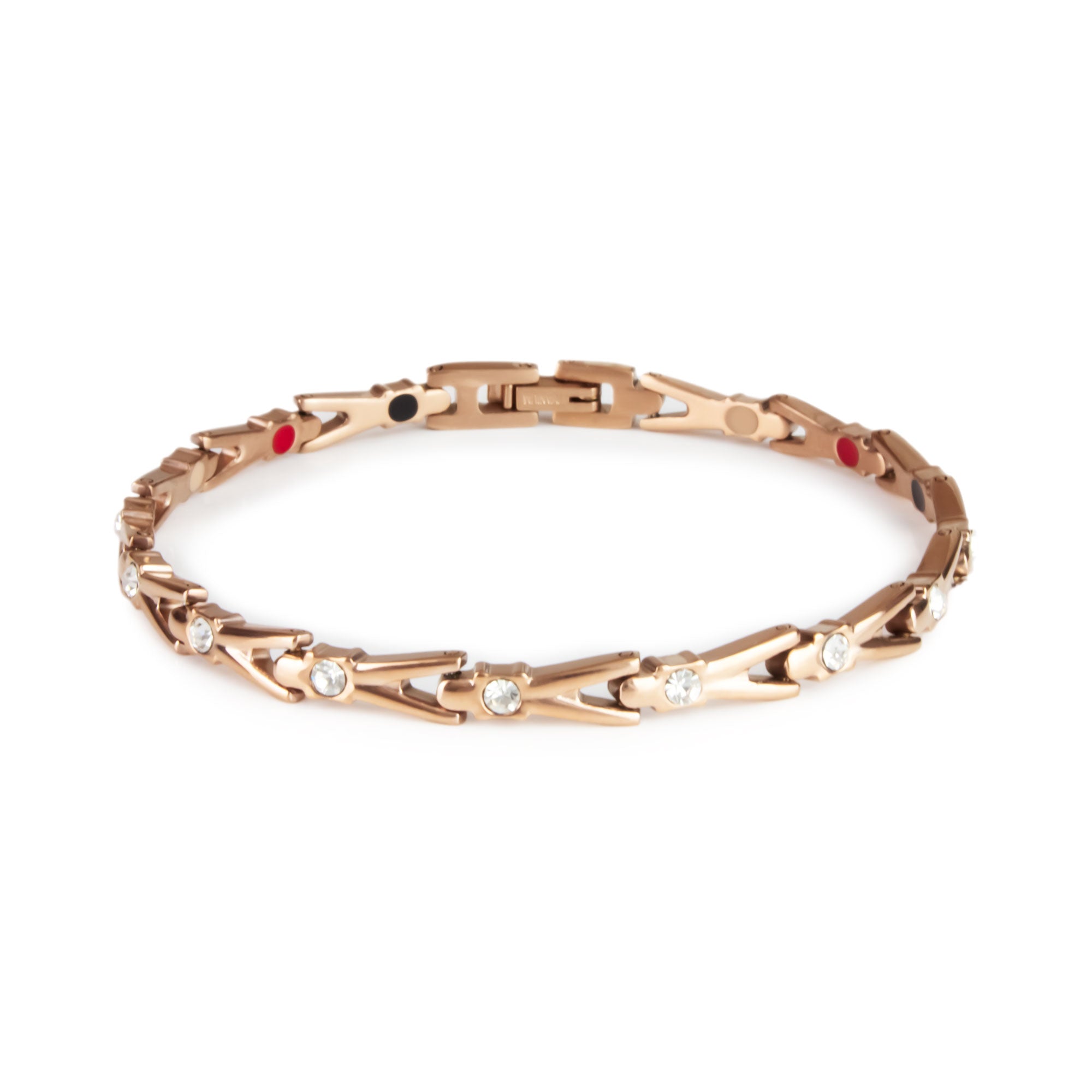 Hope - Negative Ion Bracelet, Rose Gold Titanium with Swarovski Crystals