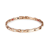 Hope - Negative Ion Bracelet, Rose Gold Titanium with Swarovski Crystals
