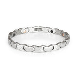 Love - Negative Ion Bracelet, Stainless Steel Hearts