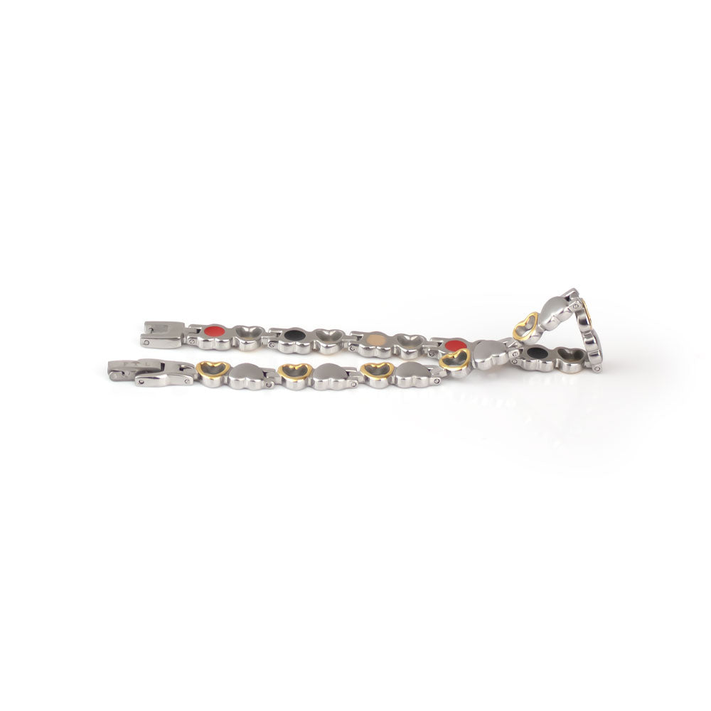 Queenly - Negative Ion Bracelet, Gold and Stainless Steel