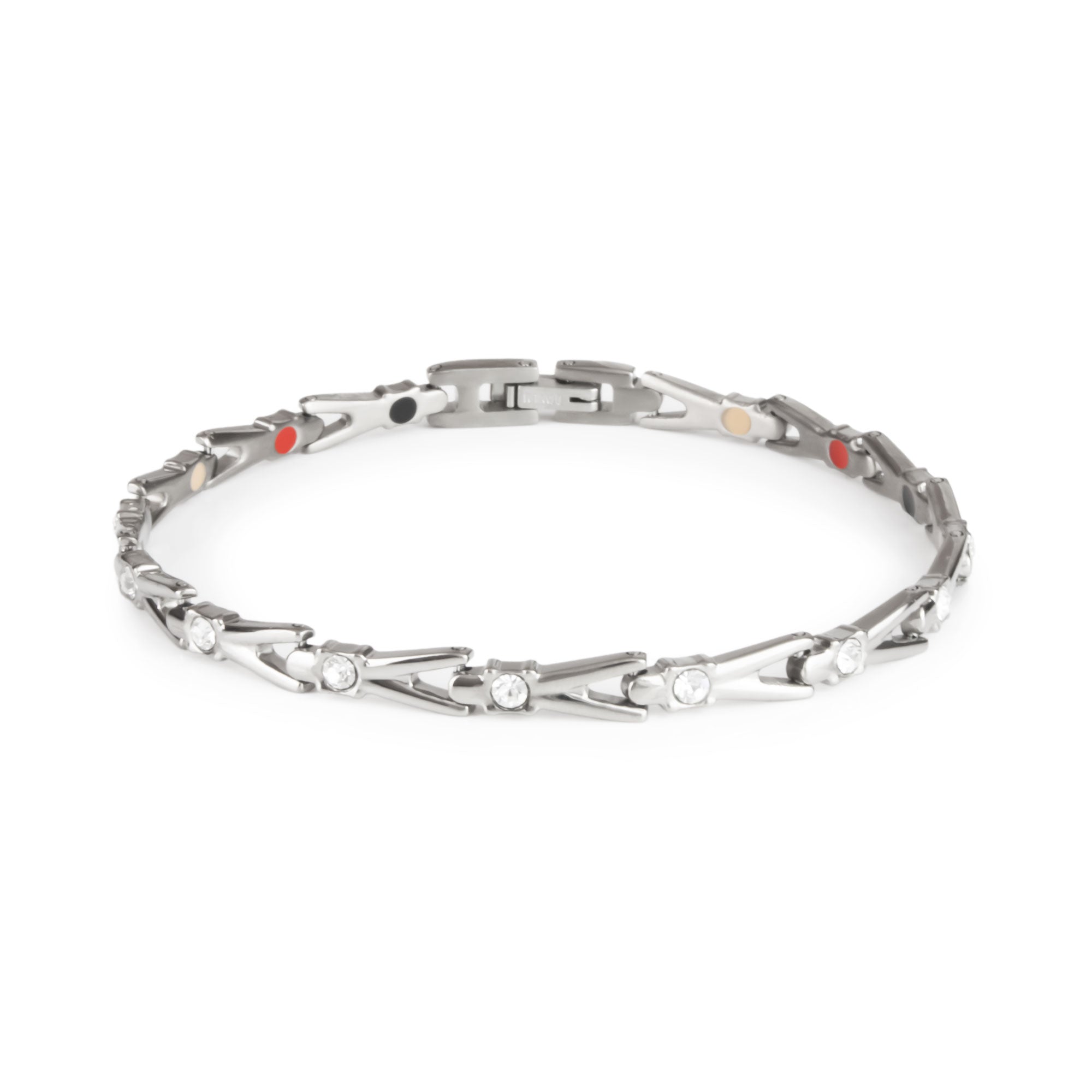 Vibrant Spark - Negative Ion Bracelet, Titanium with Swarovski Crystals