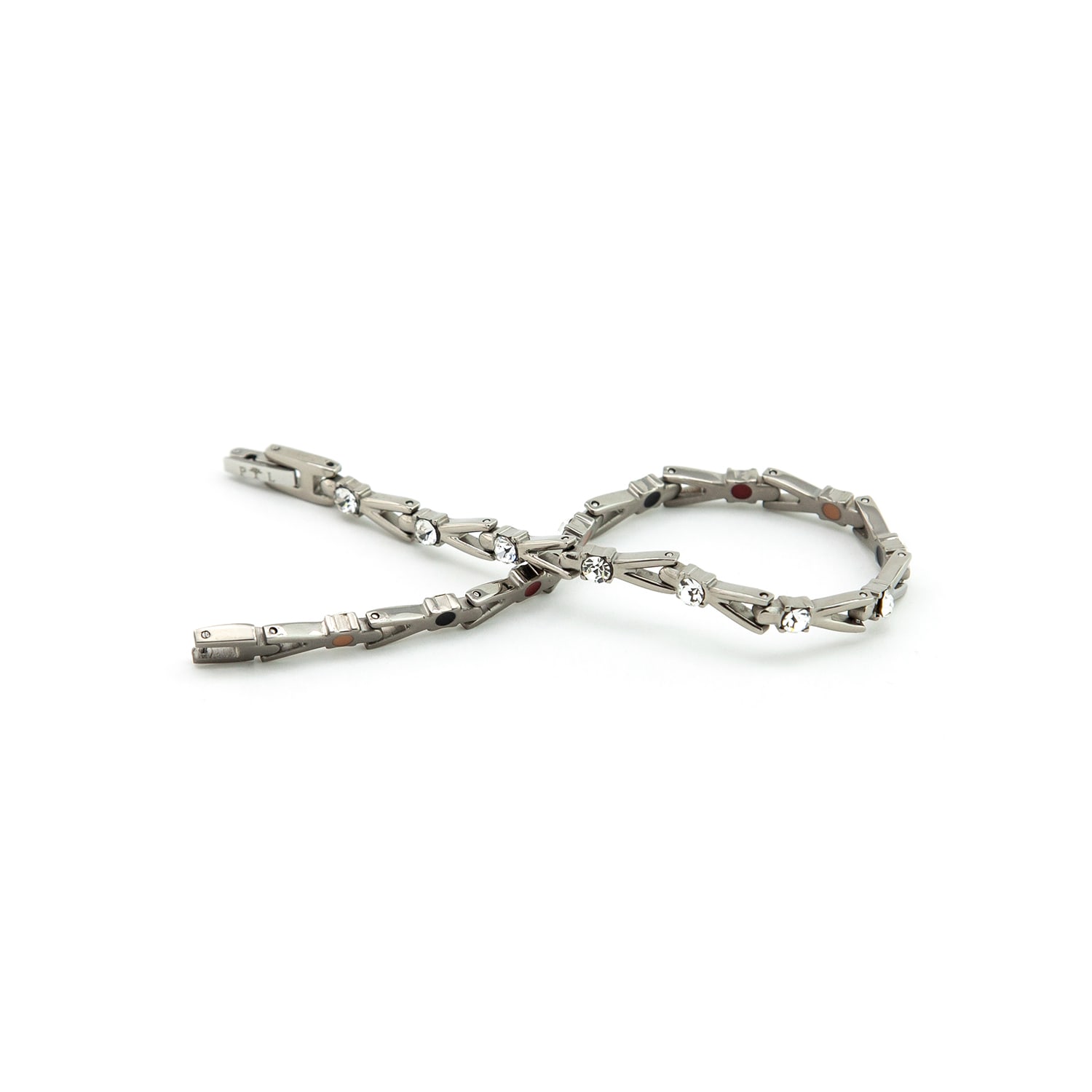Vibrant Spark - Negative Ion Bracelet, Titanium with Swarovski Crystals