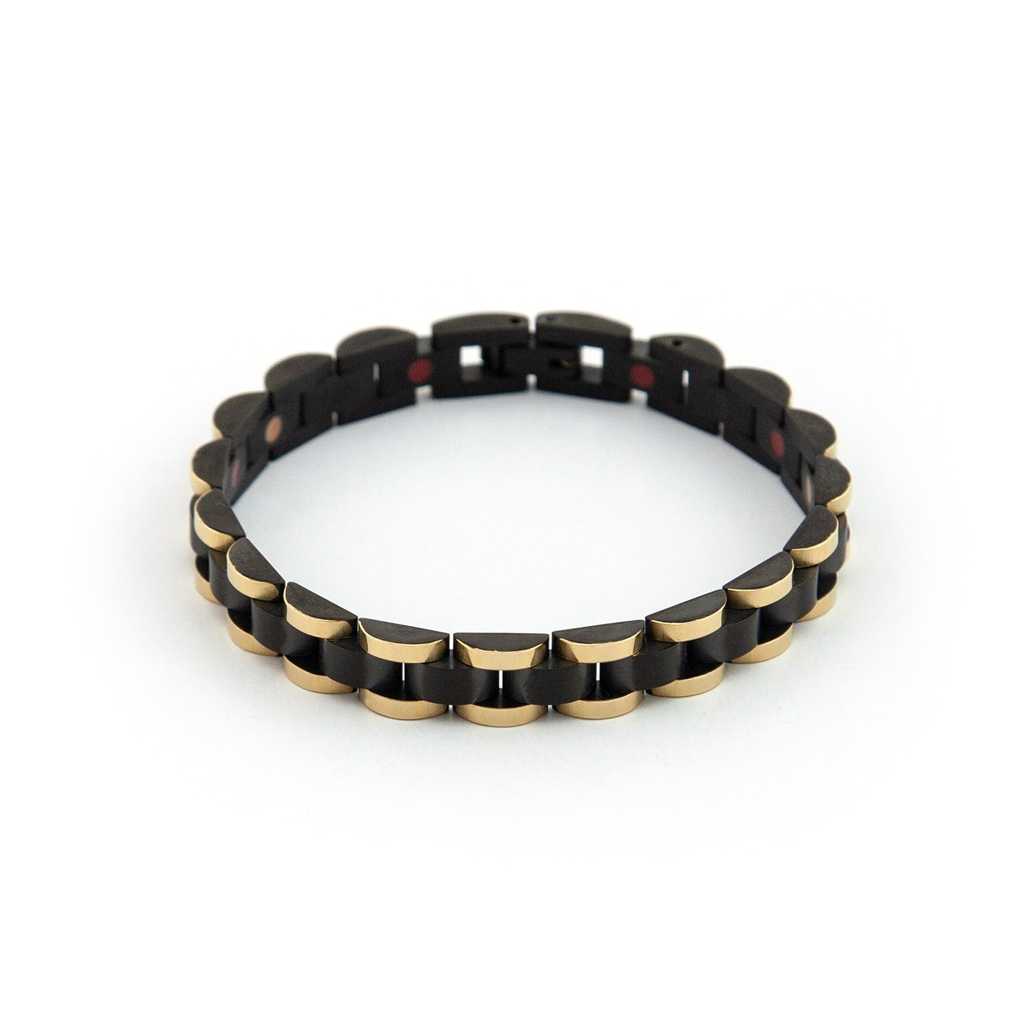 Perfect Balance - Negative Ion Bracelet, Gold & Onyx Plated