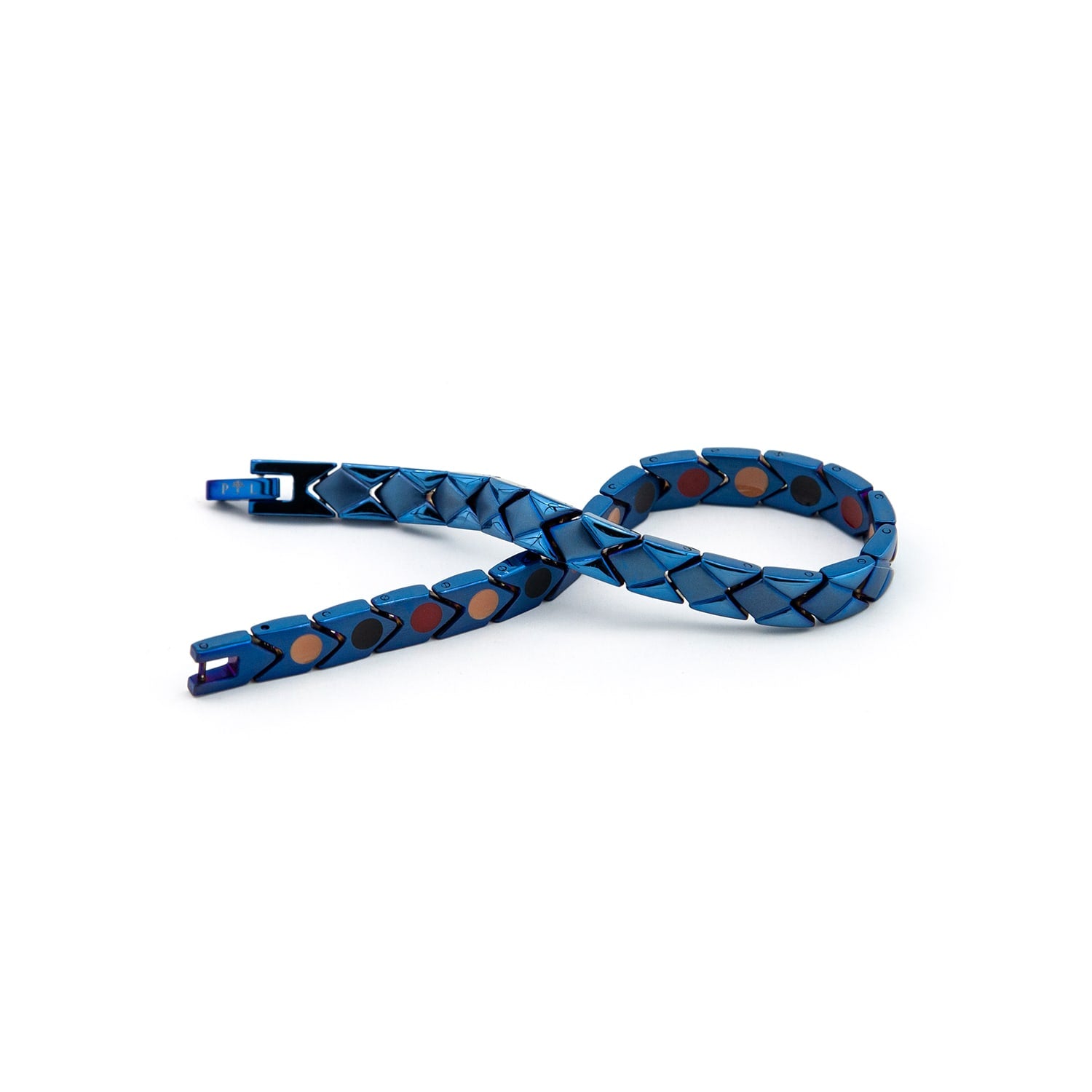 Majestic Blue - Negative Ion Bracelet, Blue Stainless Steel