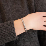 Flawless – Negative Ion Bracelet with Brushed Stainless Steel Waves