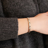 Drops - Negative Ion Bracelet, Polished Gold & Stainless Steel