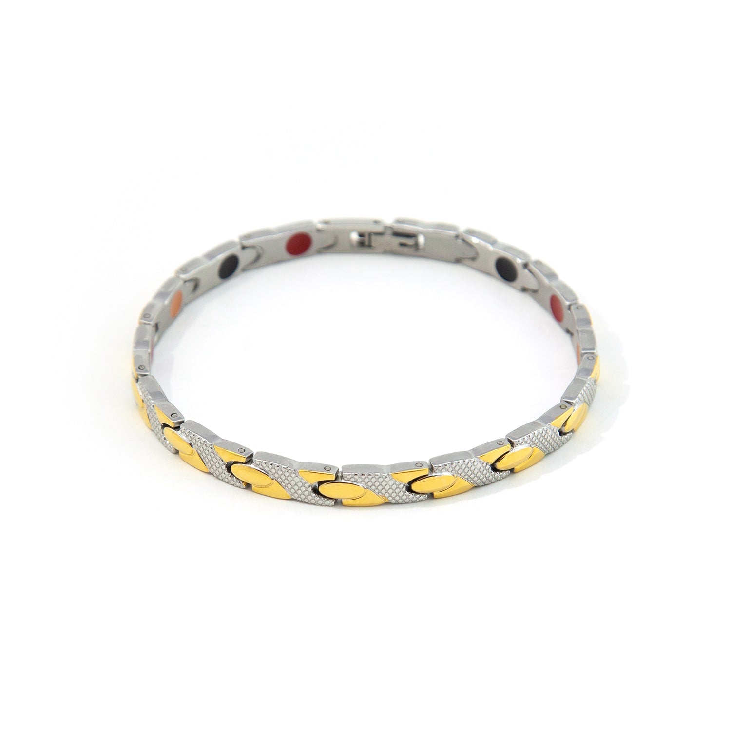 Stamina - Negative Ion Bracelet, Stainless Steel with a Gold Plated Twist