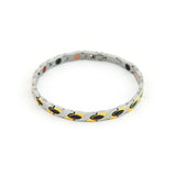 Balance -Titanium Negative Ion Bracelet- Black Onyx, Sterling Silver & Gold Plated