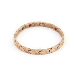 Bejeweled - Negative Ion Bracelet - Titanium Rose Gold with Swarovski Crystals