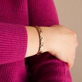 Bejeweled - Negative Ion Bracelet - Titanium Rose Gold with Swarovski Crystals