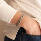 Hearts Negative Ion Bracelet – Titanium with Gold Hearts & Swarovski Crystals