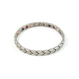Embrace - Stress Relief Negative Ion Bracelet, Stainless Steel Rhombus