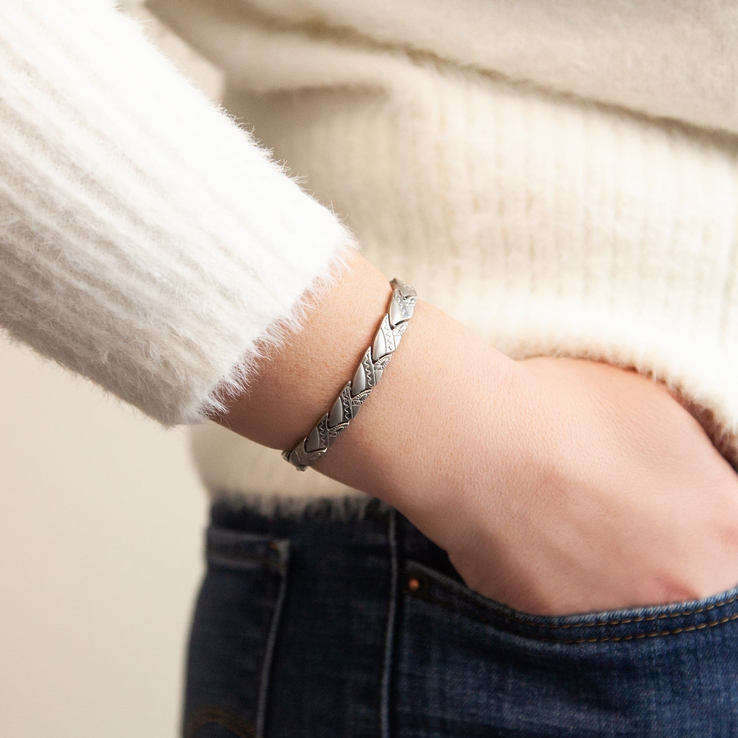 Infinity - Stress Relief - Stainless Steel Negative Ion Bracelet
