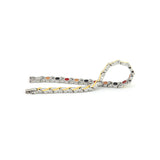 Duet - Negative ion Bracelet, Beautiful waves pattern Polished & Gold steel