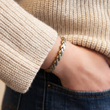 Energy - Negative Ion Chain Bracelet - Brushed Stainless Steel and Polished Gold