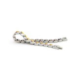 Energy - Negative Ion Chain Bracelet - Brushed Stainless Steel and Polished Gold