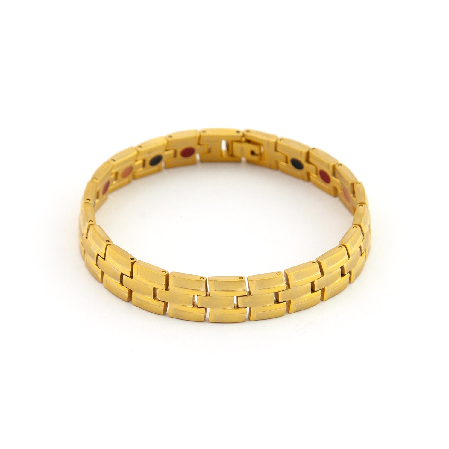 Regal - Titanium Negative Ion Bracelet, Brushed Yellow Gold