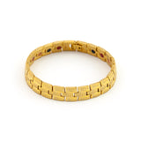 Regal - Titanium Negative Ion Bracelet, Brushed Yellow Gold