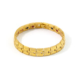 Regal - Titanium Negative Ion Bracelet, Brushed Yellow Gold