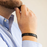 Night - Negative Ion Bracelet, Elegant Titanium Polished Black