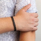 Millennial -Negative Ion Bracelet, Polished Black Stainless Steel