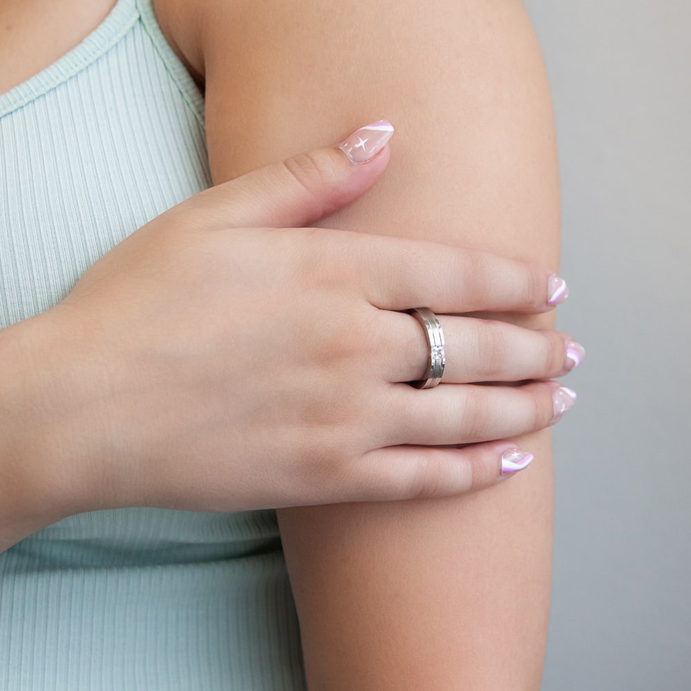 Elegant Crystal Negative Ion Ring