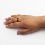Purlife Elegant Black Thin Negative Ion Ring