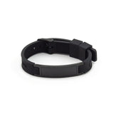Solid - Negative Ion Bracelet Black Carbon Silicone Band