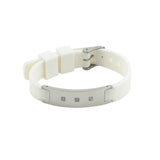 Trinity - Negative Ion Bracelet Silicone Band,Stainless Steel w/Swarovski Crystals