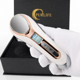 4th of July Sale - Larimar Sonic Face and Body Instrument - Hot and Cold Negative Ion Skin Care Device for At-Home Facial and Body Treatment by Purlife
