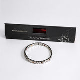 Cross - Premium Hand Mineral-Infused Negative Ion Bracelet, Brown Swarovski Crystal Detail, Stainless Steel Design, Secure Branded Buckle, Limited Lifetime Warranty