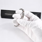 Cross - Premium Hand Mineral-Infused Negative Ion Bracelet, Brown Swarovski Crystal Detail, Stainless Steel Design, Secure Branded Buckle, Limited Lifetime Warranty