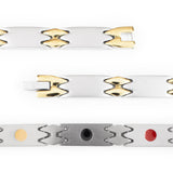 Alluring - Negative Ion Bracelet, Two-Tone Stainless Steel and Gold Plated