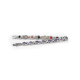 Bella - Negative Ion Bracelet, Stainless Steel with Purple Crystals