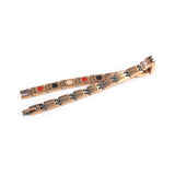 Canyon copper negative ion bracelet folded unclasped to display slim links