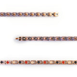 Close-up of Crossroads copper negative ion bracelet showing cross pattern details