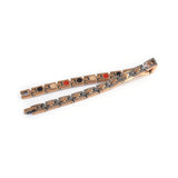 Crossroads copper negative ion bracelet folded unclasped to display cross pattern links
