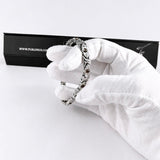 Cross - Premium Hand Mineral-Infused Negative Ion Bracelet, Brown Swarovski Crystal Detail, Stainless Steel Design, Secure Branded Buckle, Limited Lifetime Warranty