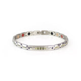 Harlequin - Negative Ion Bracelet, Stainless Steel with Green Swarovski Crystals