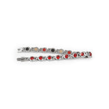 Ruby - Negative Ion Bracelet, Stainless Steel with Red Crystals