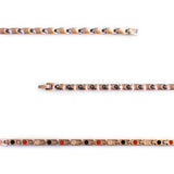 Close-up of Russet copper bracelet showing polished puzzle-like links.