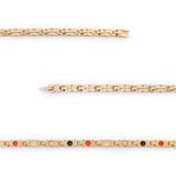 Close-up of Swift negative ion bracelet links with matte rose gold to show detail.