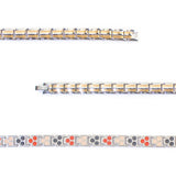 Close-up of Twin Flame bracelet showing rose gold stripes and embedded negative ion elements.