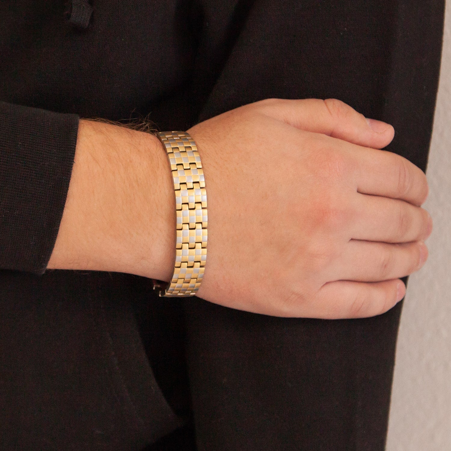 Mysterious Matte - Negative Ion Bracelet, Silver & Gold Plated