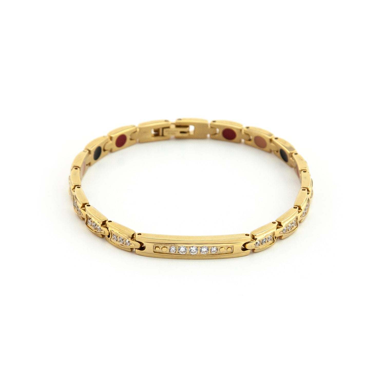 Adored - Negative Ion Bracelet, Gold with Swarovski Crystals