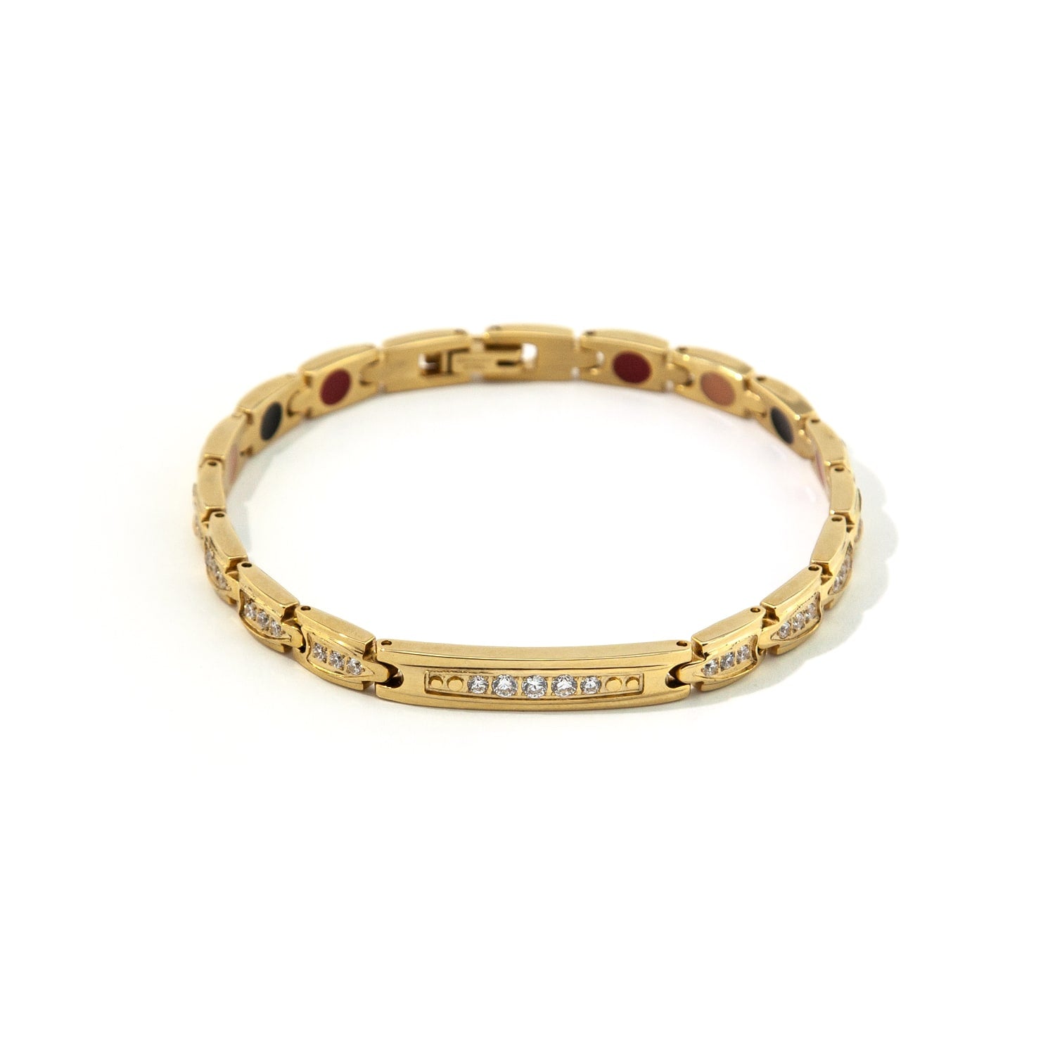Adored - Negative Ion Bracelet, Gold with Swarovski Crystals